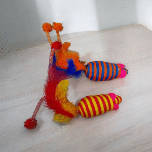 7201 Set 2 Ratones Colorfull Tela Pet Toy