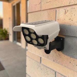 7862 Falsa Cámara Foco LED Solar Recargable