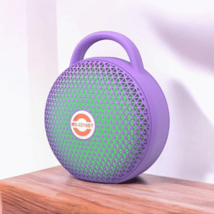 7866 Parlante con Luces de Colores LED Redondo Bluetooth Recargable