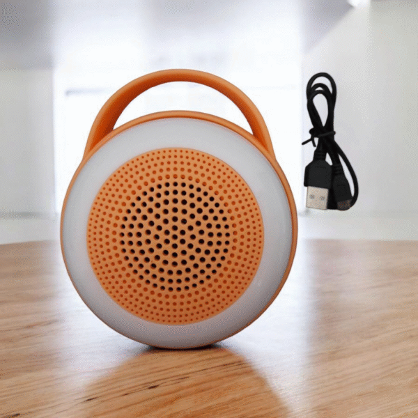 7868 Parlante con Luces FULL LED Redondo Bluetooth Recargable