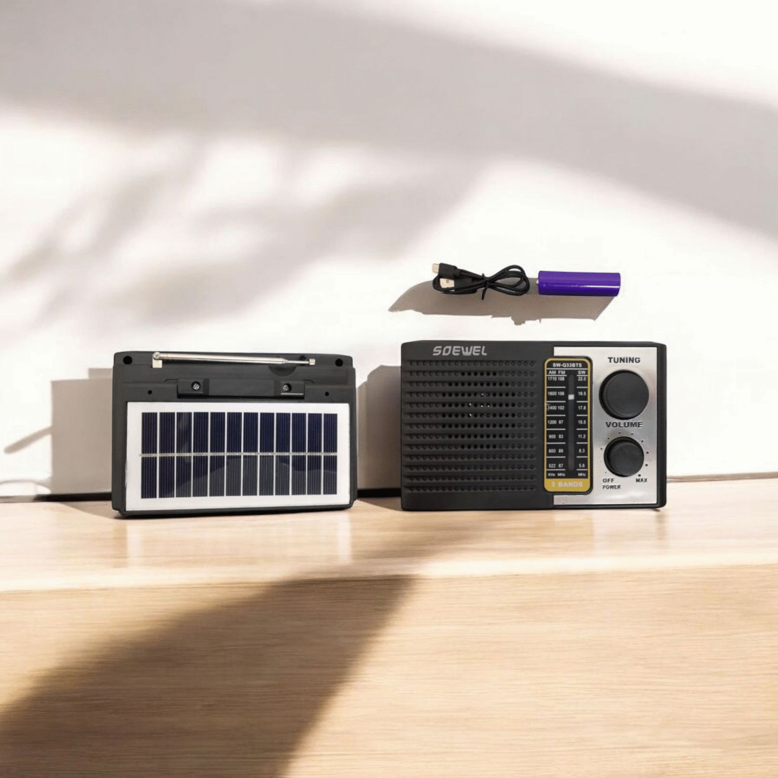 7877 Radio AM/FM Solar SEVEL Recargable con Panel Solar - DelSur ...