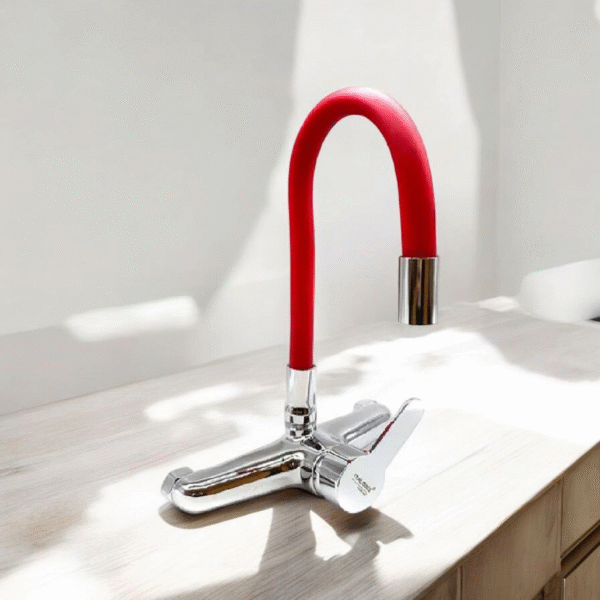 7630 Monocomando Cocina Fexible Rojo