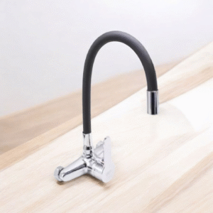 7644 Monocomando Cocina Fexible Negro