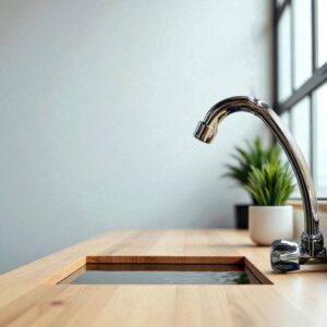 7539 Canilla Cocina Pico Alto Metal
