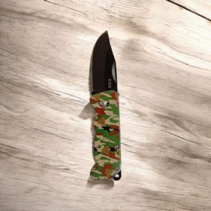 7384 Cuchillo Camping Camuflado Marrón en Blister