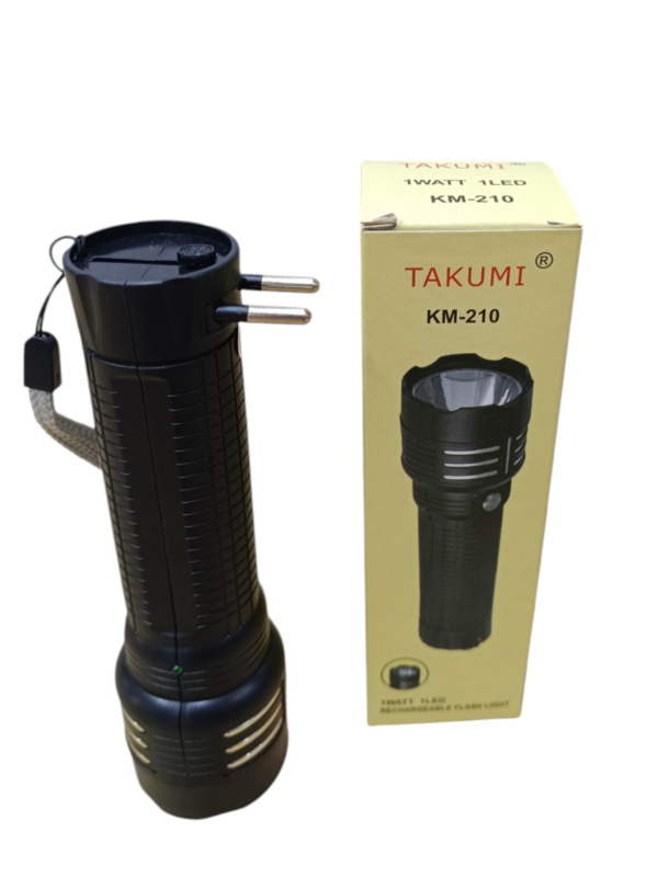 3424 Linterna led recargable KM-210 de 16cm