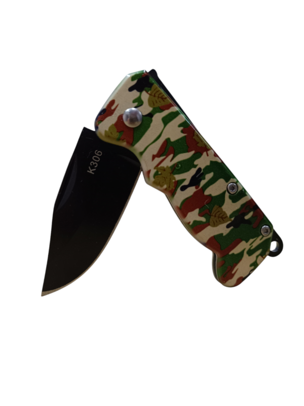 7384 Cuchillo Camping Camuflado Marrón en Blister - Imagen 3