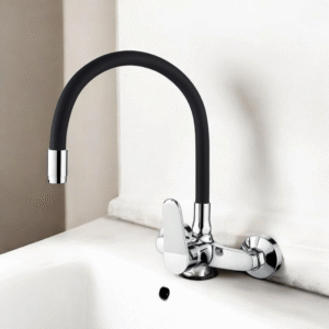 7685 Monocomando Cocina 20cm Liso Negro