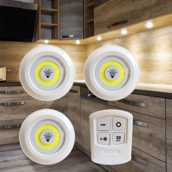 7975 Set 3 Spot LED con control / Blister - Imagen 2