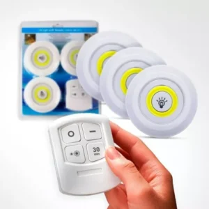 7975 Set 3 Spot LED con control / Blister