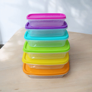 1777 SET 6 tuppers rectangulares 17x24cm