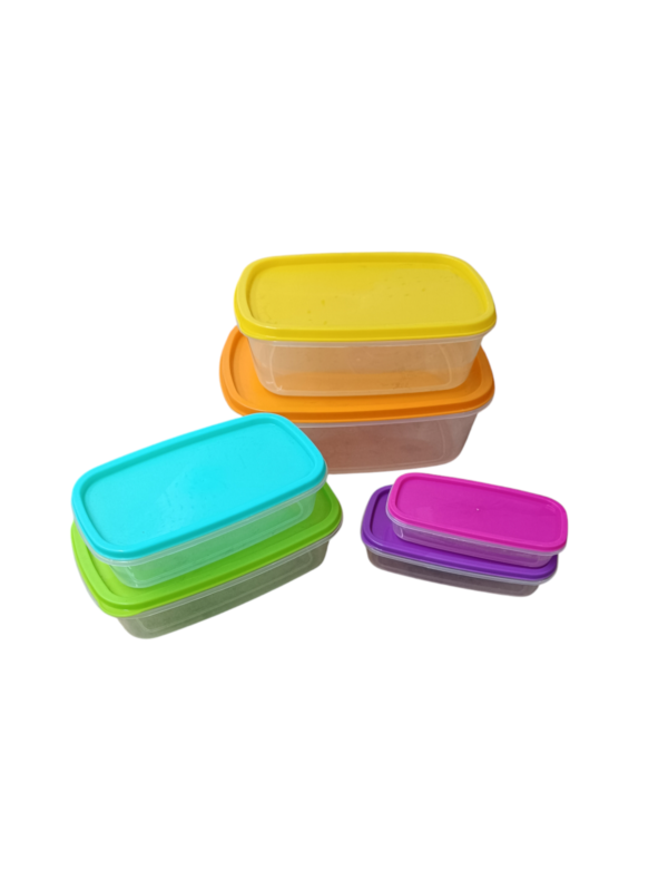 1777 SET 6 tuppers rectangulares 17x24cm - Imagen 2