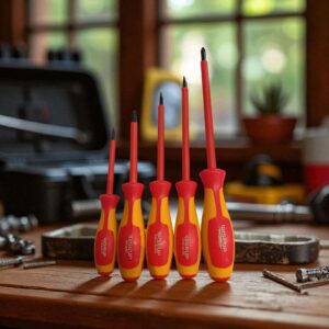 4520  Set de 5 Destornilladores Bicolor WISEUP