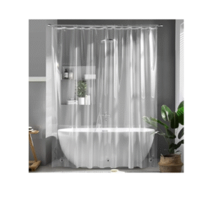 3873 Cortina para ducha trasparente 180x180 12 ganchos
