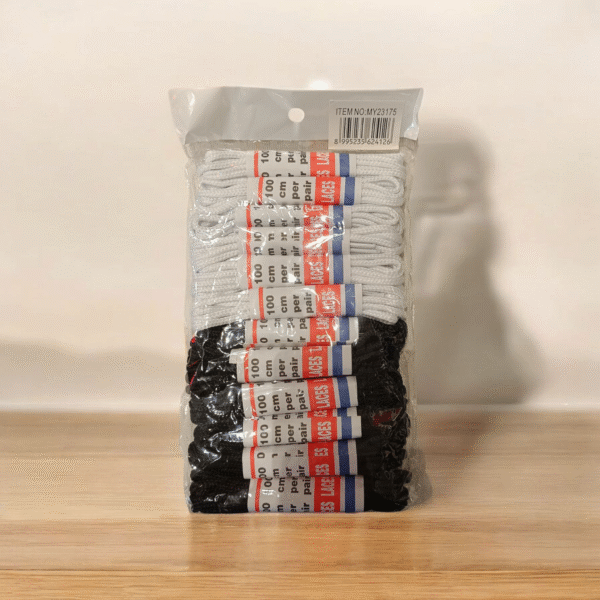 2642 Set de 12 cordones negros y blancos