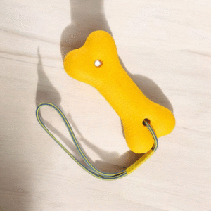 7244 Hueso Amarillo y Trenza Pet Toy