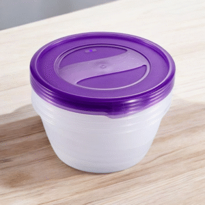 4115 Set 5 tuppers redondos plast 15x7.5cm