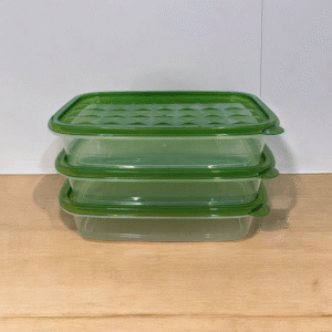 4120 Set 3 tuppers rect plastico (0972) 27x9cm 1.7lts