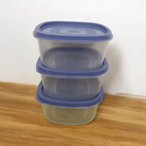 3586 Set de 3 tuppers cuadrados de 15 x 15 cm