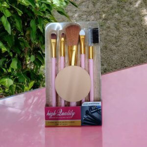 4125 Set de pinceles y esponja para maquillaje 6 Pzas