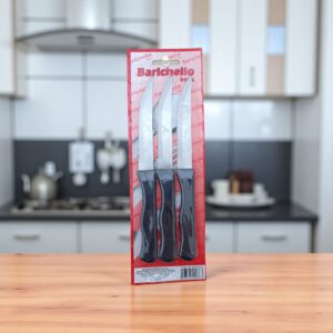 9522 Juego Barichello cuchillo X 3 Negro