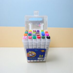 3918 Set de 24 marcadores colores doble punta en estuche