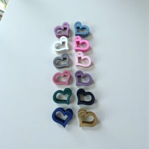 4144 Broche para pelo corazón 4,5x4cm (pack de 12)