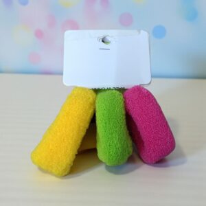 2910 Set 3 gomitas gruesas p/pelo colores 7cm