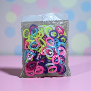 2905 Set 100 gomitas p/pelo colores finitas 3cm
