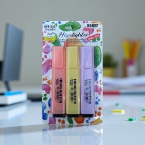 3908 	 Set de 3 resaltadores fluor PASTEL