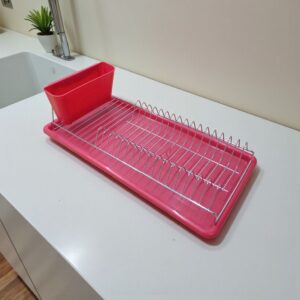 3021 Escurridor para platos de metal con posa cubiertos 50 x 25 cm.