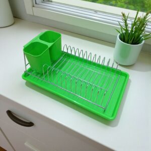 3148 Escurridor para platos de metal con posa cubiertos