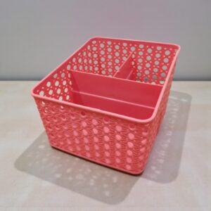 3480 Organizador plástico calado con 3 divisiones 15.8x