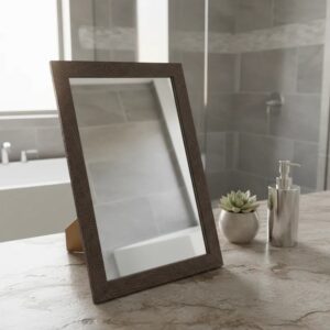 2671 Espejo madera con soporte 25x35