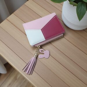 4222 Monedero 3 colores con borla 12x8cm