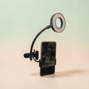 8166 Aro LED Flexible con Pinza y soporte de celular