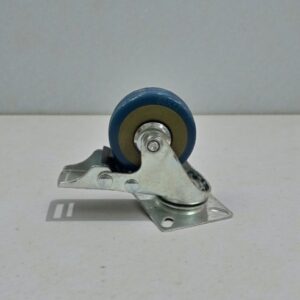 4302 Rueda giratoria goma c/base metal c/freno 50x17mm