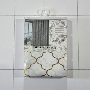 4447 Cortina para baño lisa símil tela diseño 180x180cm