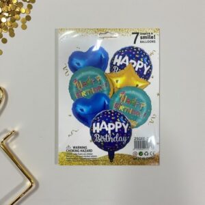 45070 Set de 7 Globos inflables Happy Birthday