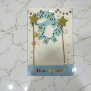 45159 Cake Topper Feliz cumpleaños Dorado