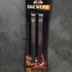 4384 Set 12 pinchos parrilla, brochetas 25cm