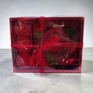 45053 Set 4 velas c/porta vela