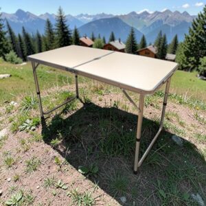 7253 Mesa de 120x60cm para Camping Plegable